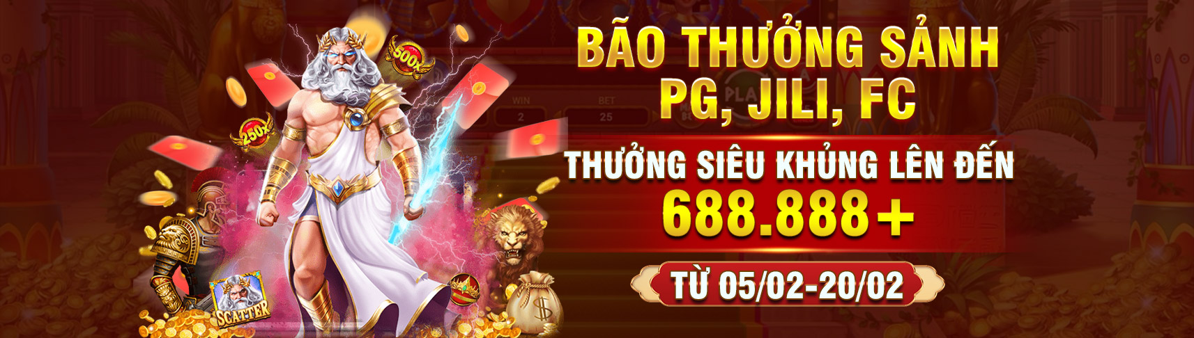 Bão thưởng dành riêng cho sảnh nổ hũ